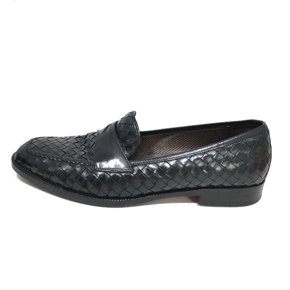 Bragano Cole Haan Loafers Shoes Sz 9.5 Black Woven main image 7